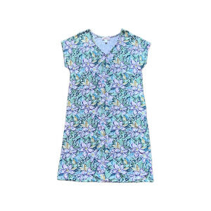 Stan Herman Maxi Dress L Multi-color Floral Resort Beachy Vacation Boho Artsy